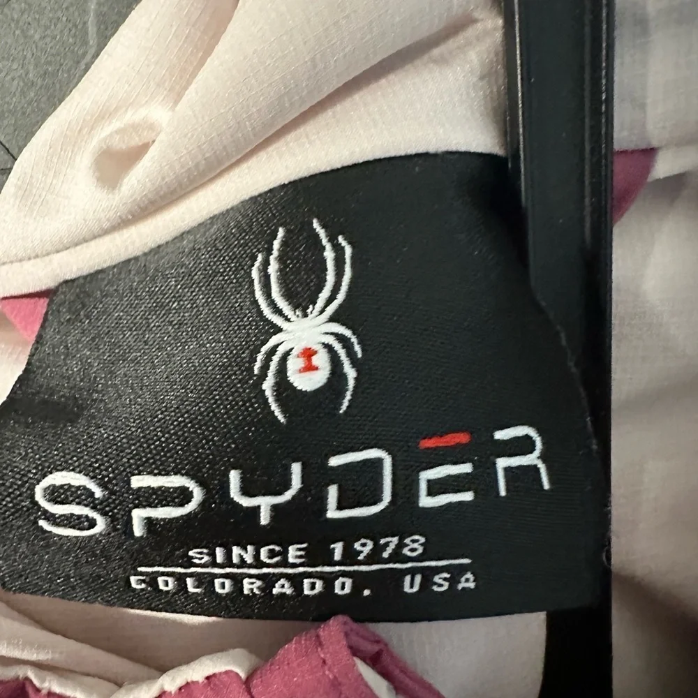 Spyder girls ski jacket light pink warm cozy insulated